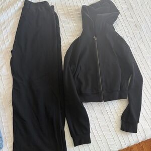 Brunette The Label Black Waffle Knit Set